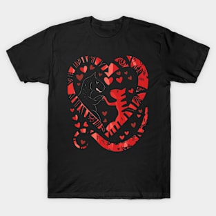 Cat Dinosaur Chaser T-Shirt